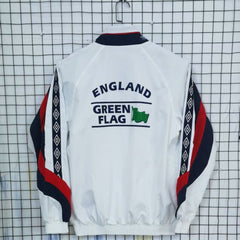 England White Umbro Retro Windbreaker
