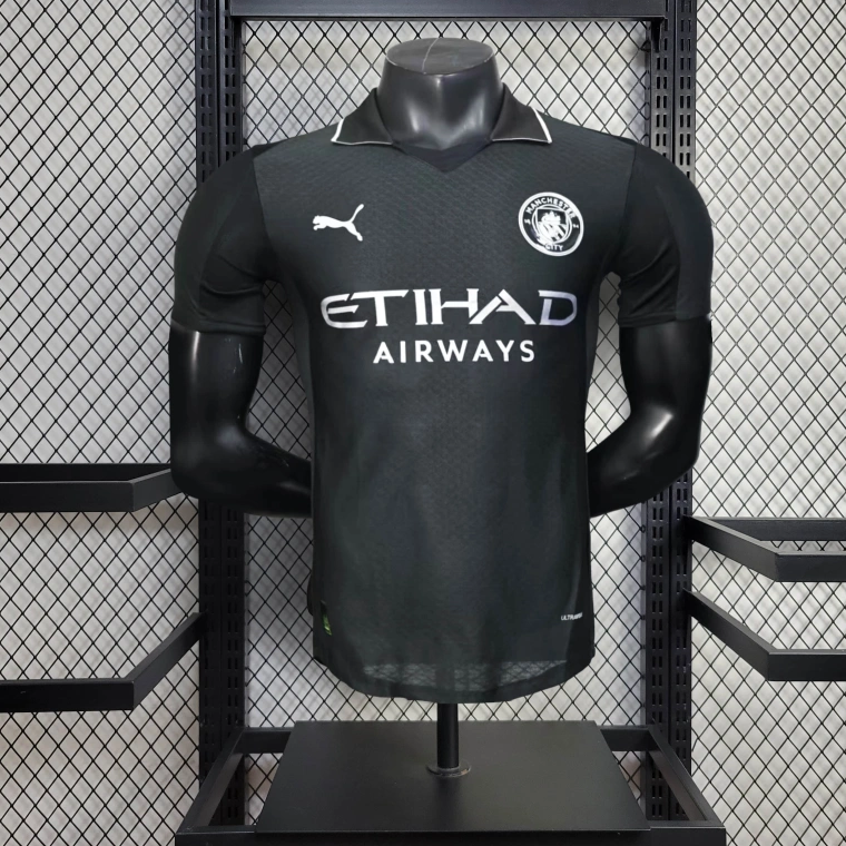 Manchester City Away Black Jersey 25 26 Season PLAYER VERSION