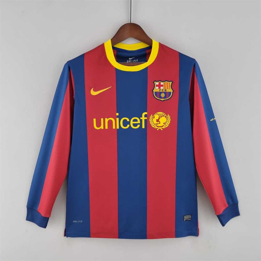FCB 2010-11 Home Retro Jersey FULL SLEEVE