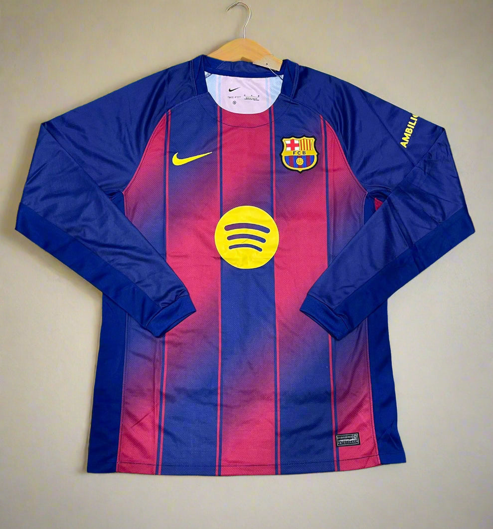 Barcelona Football Jersey Home 25 26 Season FULL SLEEVE