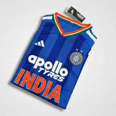 India T20 world cupp 2026 jersey with 'Apollo Tyres' and 'India' text