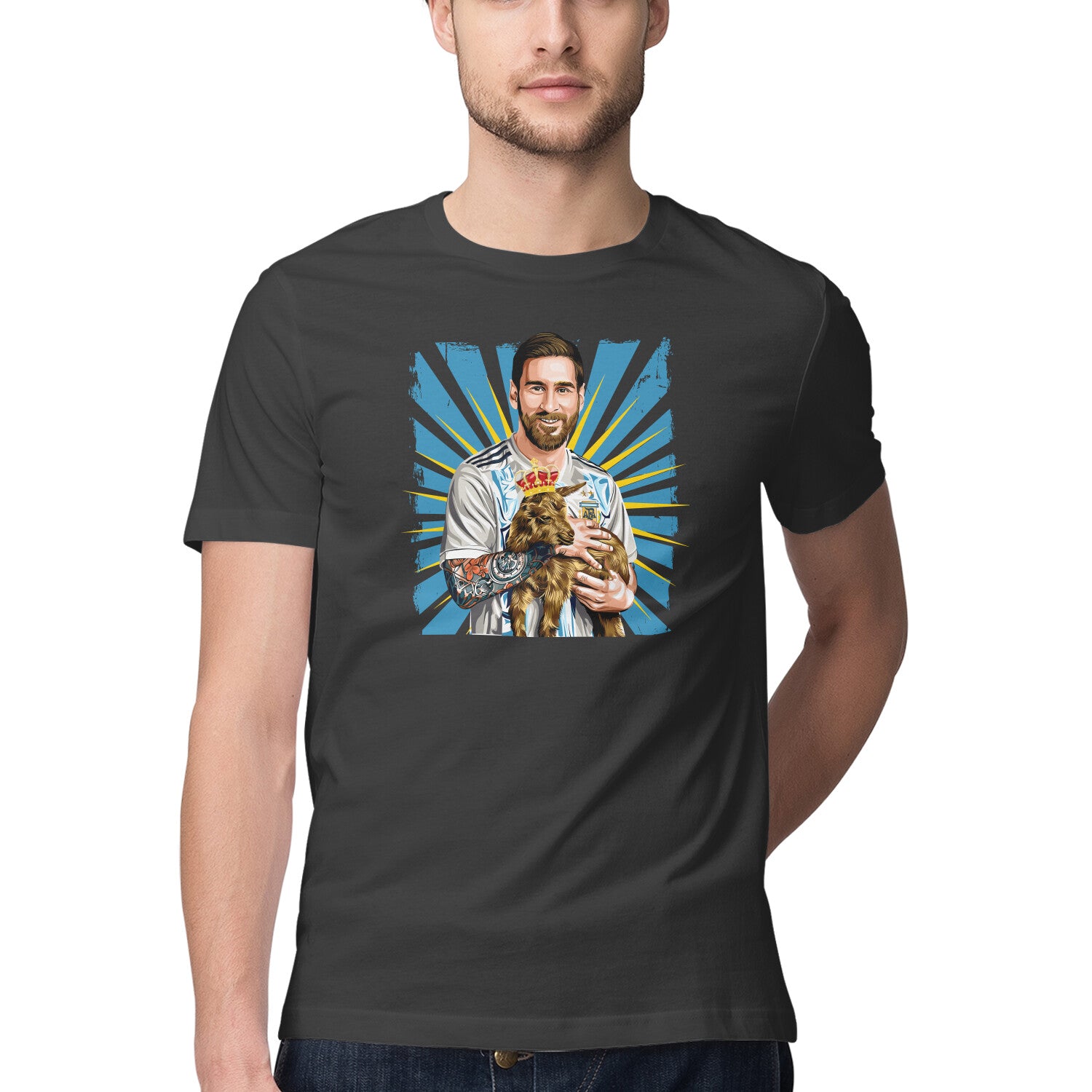 Messi with GOAT Graphic Unisex T-Shirt