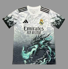 Real Madrid White & Green Dragon Special Edition Jersey 25 26 Season
